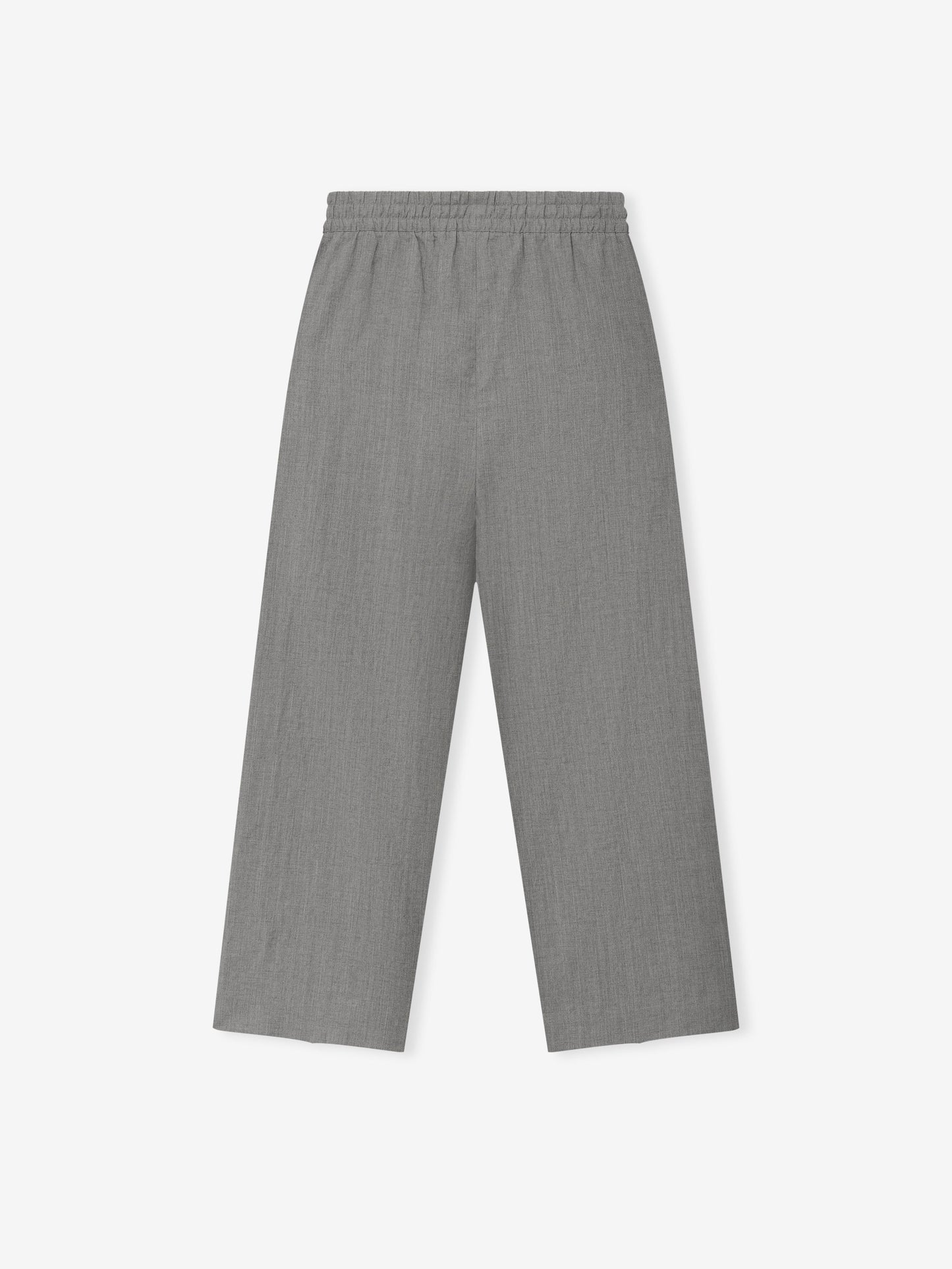 Wool Linen Wide Leg Drawstring Pants
