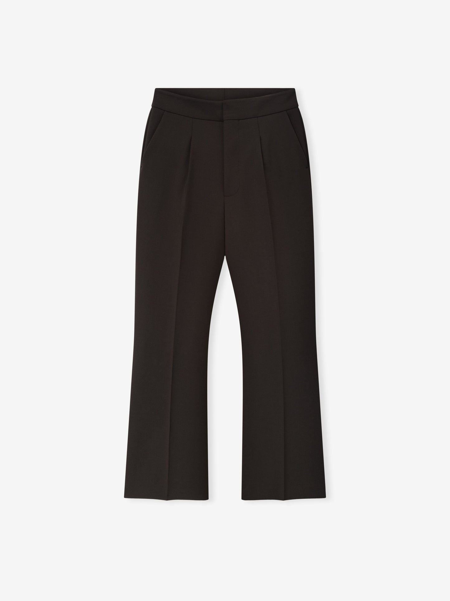 Double Weave Wool Tailored Flared Pants