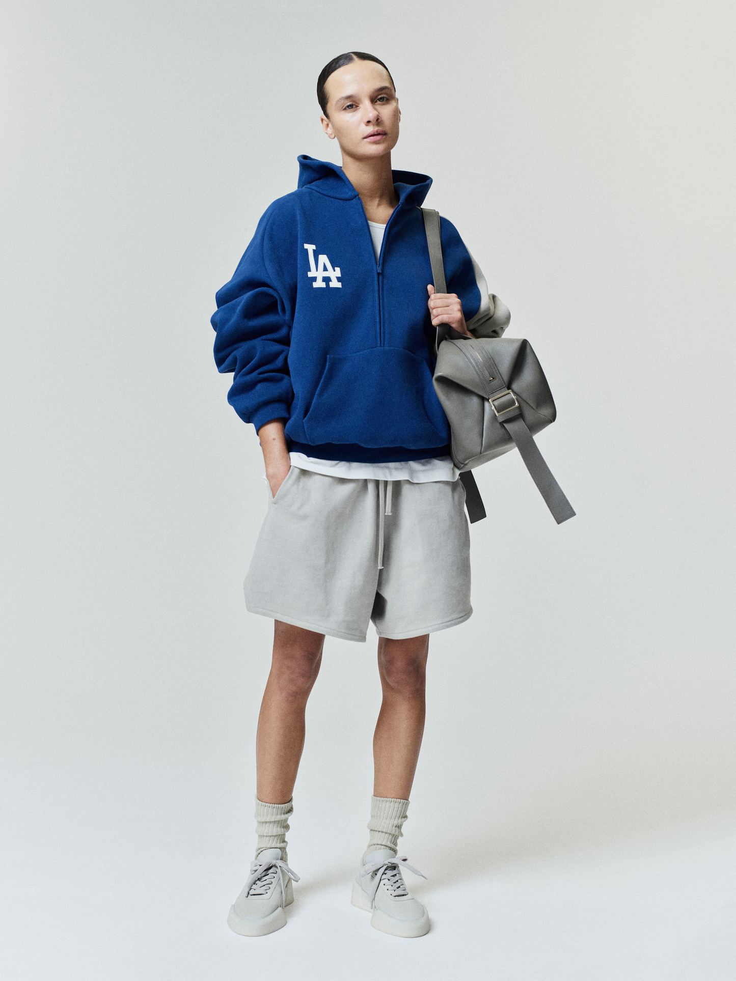 Dodgers Raglan Half Zip Sport Hoodie