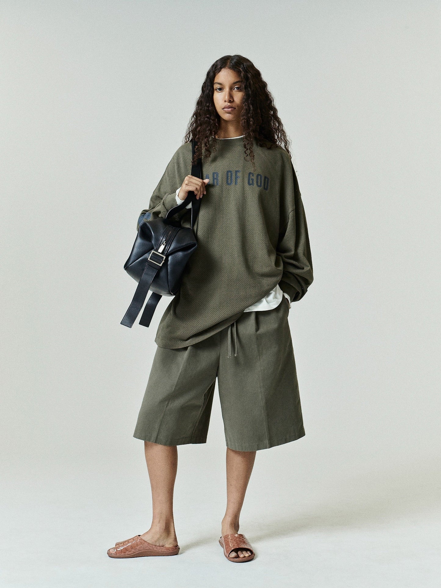 Cotton Twill Relaxed Drawstring Short
