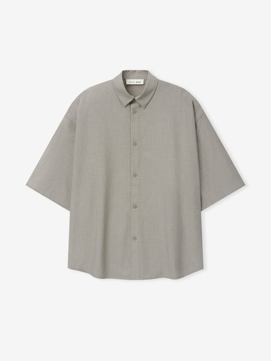 Silk Blend 3/4 Sleeve Button Up Shirt