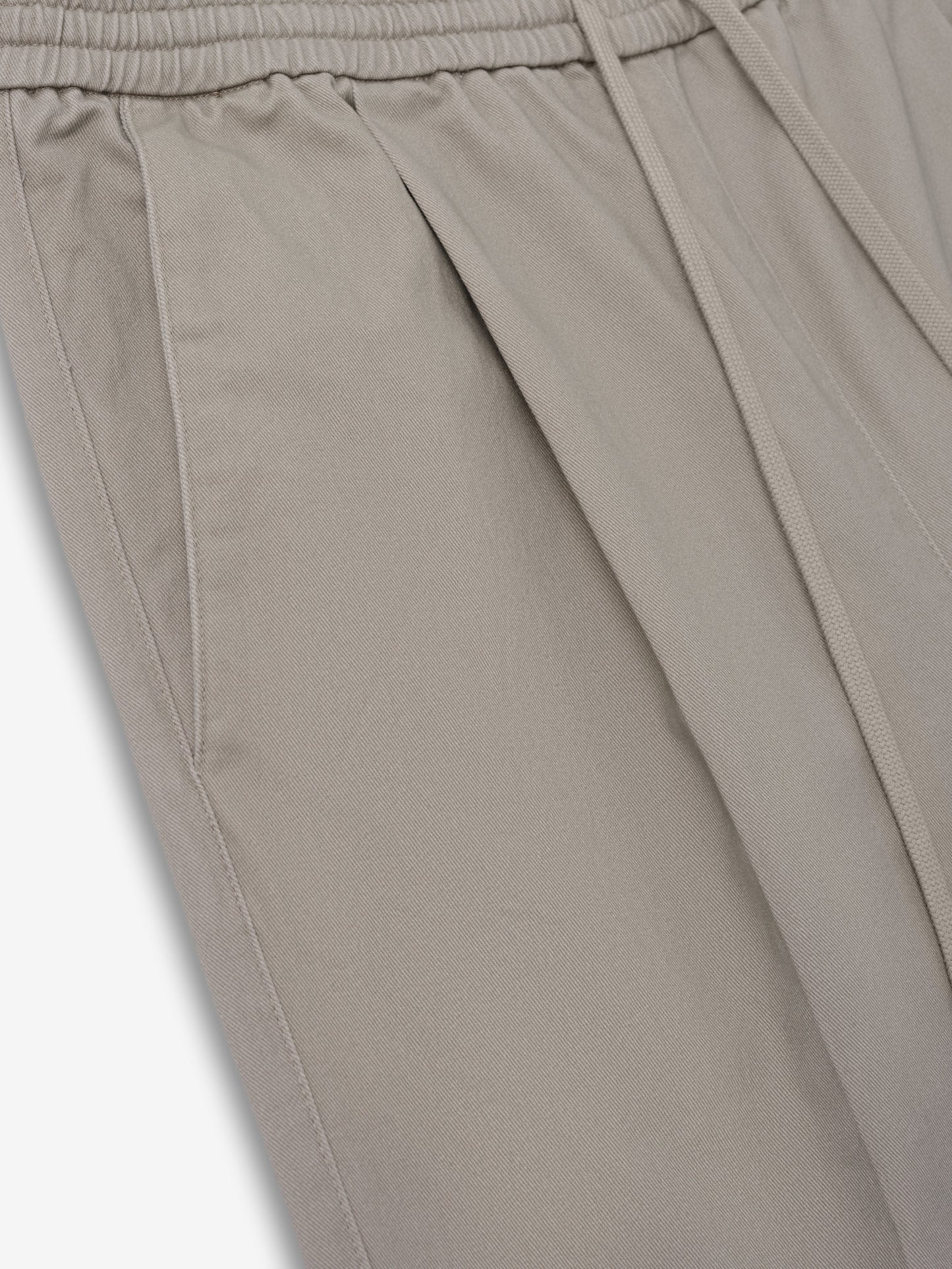 Silk Blend Pleat Front Drawstring Pant