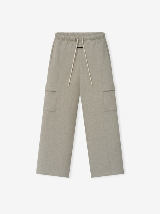 Womens Fleece Cargo Relaxed Sweatpant