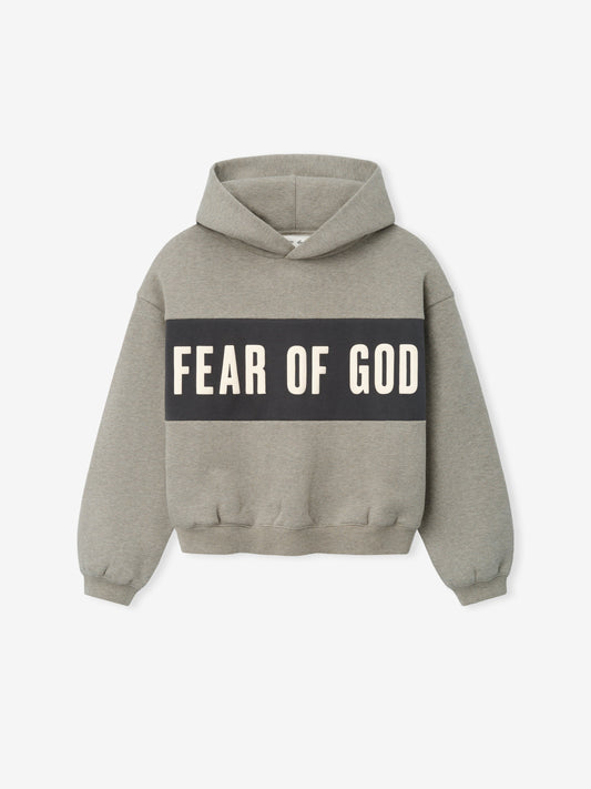 Kids Cropped Relaxed Panelled Hoodie