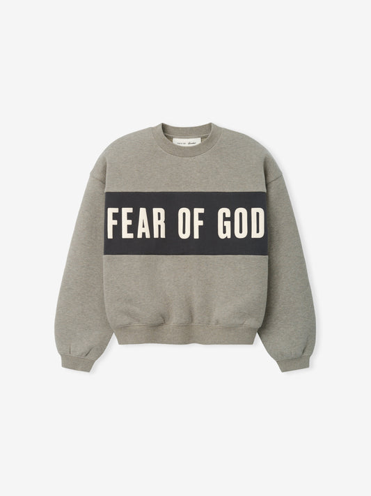 Kids Cropped Relaxed Panelled Sweatshirt