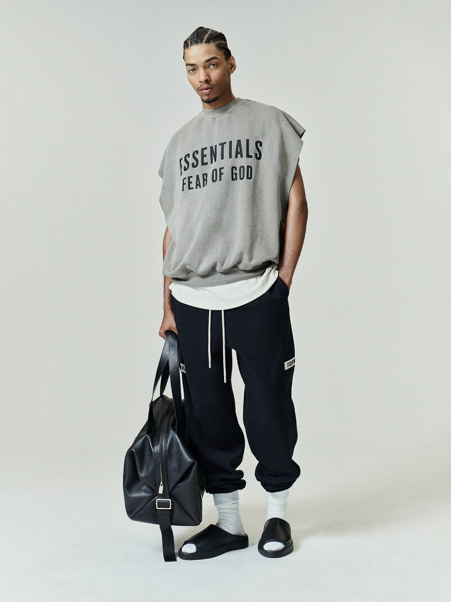 Relaxed Fleece Cutoff Sweatshirt